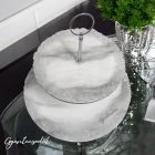 EPOXI GYANTA KÍNÁLÓ TÁLCA - EZÜST HOWLIT 20-30CM - GYANTACSODÁK